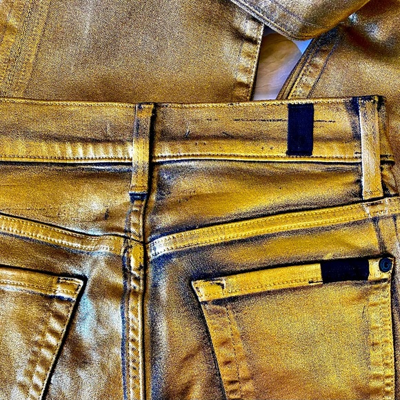 7 For All Mankind Metallic Jeans - Picture 3 of 3